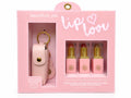 3-Piece Lip Gloss Set with Keychain Pouch