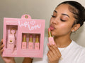 Lip Love 3-Piece Lipstick Set with Travel Mirror Keychain Case