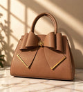 Elegant Bow Detail Women’s Handbag – Brown