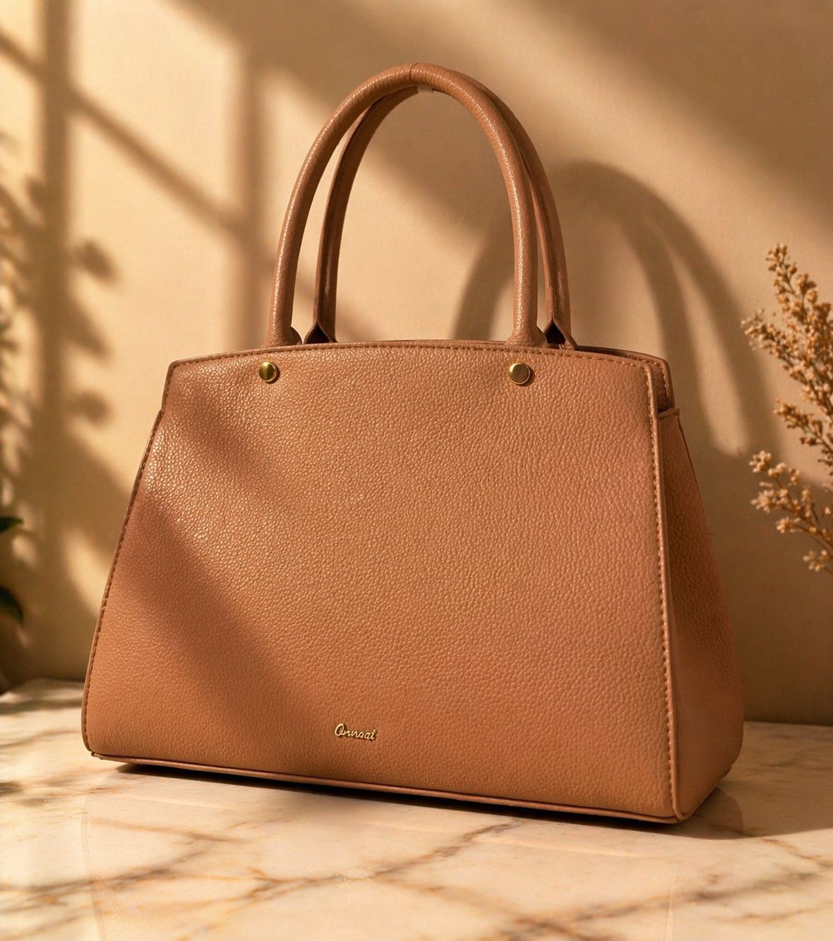 Elegant Bow Detail Women’s Handbag – Brown