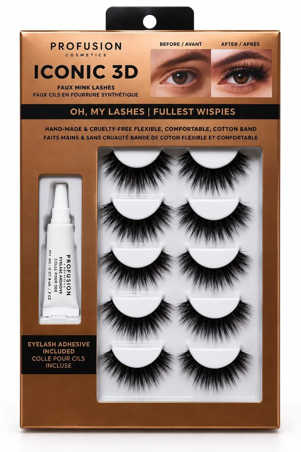 Profusion Cosmetics Iconic 3D Eyelash Extensions set.